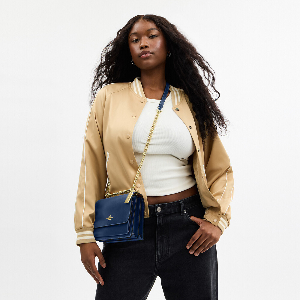 Coach 🆕 limited color GOLD/DEEP BLUE Klare Crossbody Bag - Picture 2 of 3